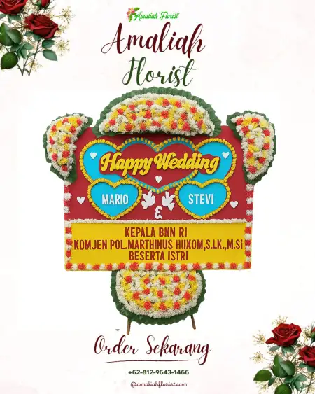Papan Bunga Pernikahan Long Mesangat
